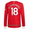 Manchester United Bruno Fernandes 18 Hjemme 2021-22 - Herre Langermet Fotballdrakt